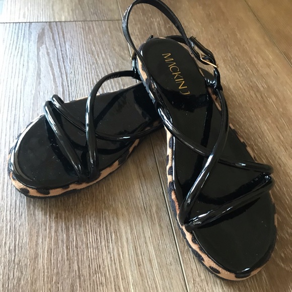Shoes - Leopard print sandals.